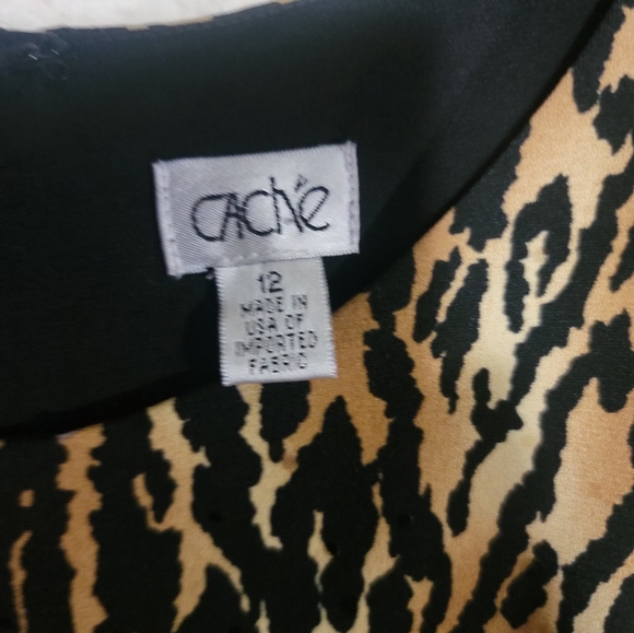 Cache mini leopard print dress Size 12 - Picture 4 of 8